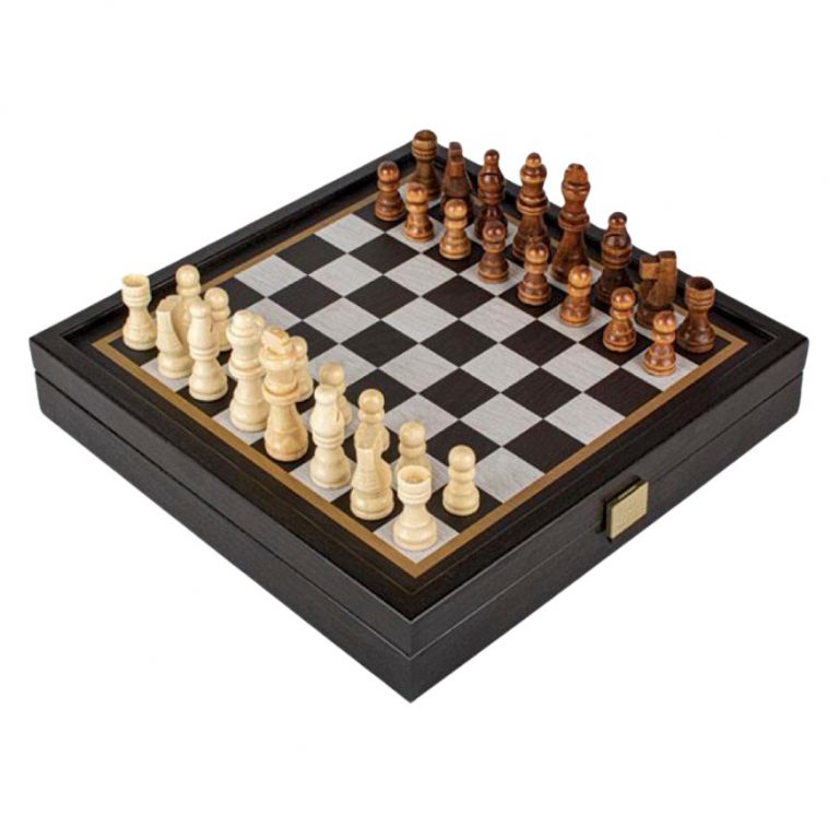 Premium set ŠAH IN BACKGAMMON črne barve