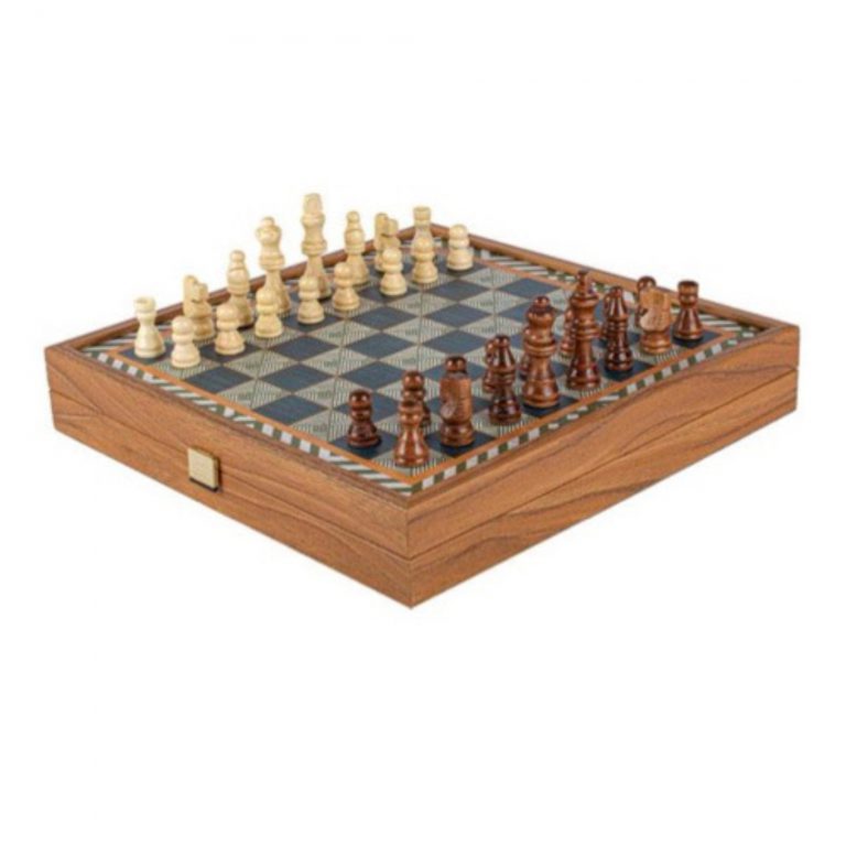 Premium veliki set iger ŠAH-BACKGAMMON-LUDO retro zelene barve - slika 2