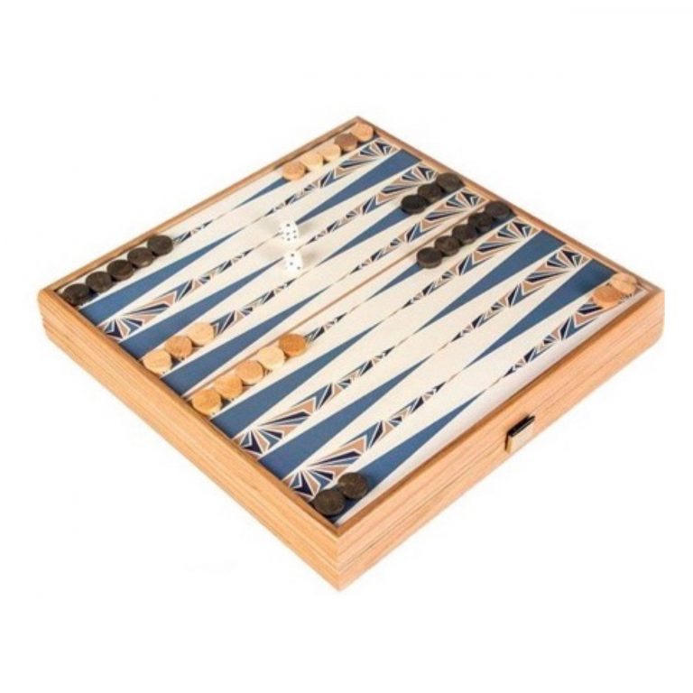 Premium veliki set iger ŠAH-BACKGAMMON-LUDO modre barve - slika 3