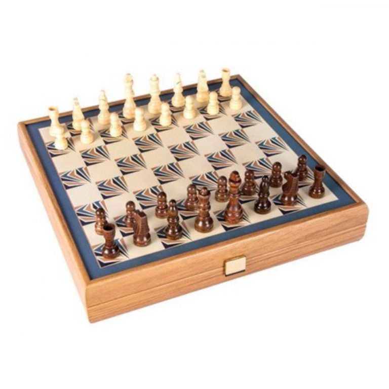 Premium veliki set iger ŠAH-BACKGAMMON-LUDO modre barve - slika 2