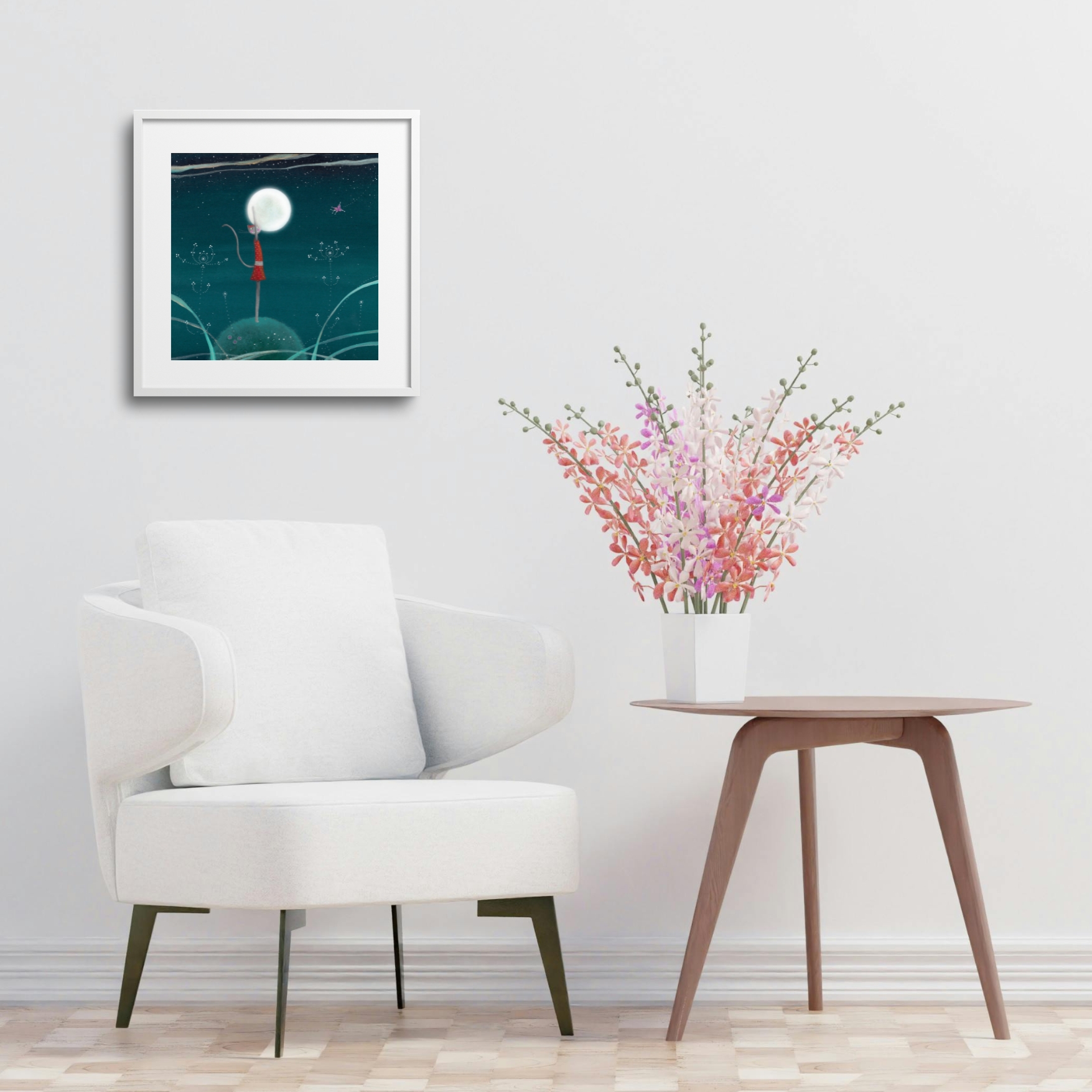 SALAMBA IN LUNA, giclée tisk 24 x 24 cm - slika 2