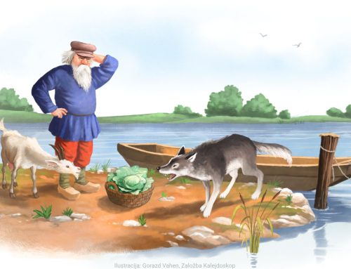 Uganka o kmetu, volku, kozi in košari zelja